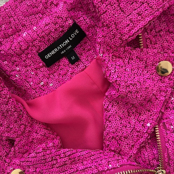 GENERATION LOVE Pink Sequin Jacket - Picture 6 of 8